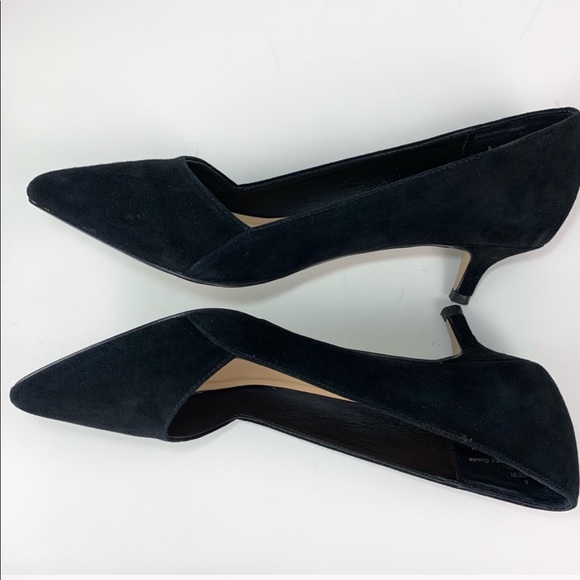 Sole Society Shoes - SOLE SOCIETY Kitten Heel in Kid Suede Black